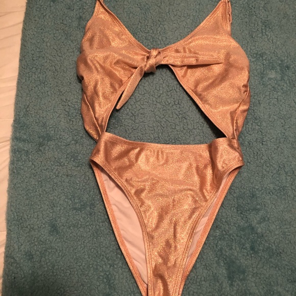 Brand new Rose sparkle one piece fashionnova bikini - Picture 3 of 4